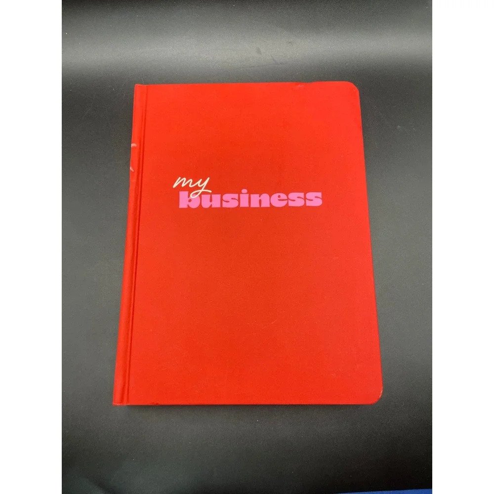My Business Red Hardcover Lined Journal Notebook with Ribbon Bookmark